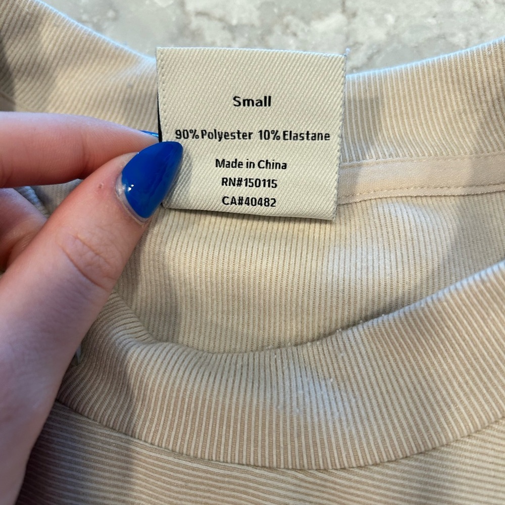 Varley Soft Ribbed Cream Sweater - Picture 3 of 5